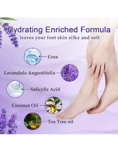 Mascarilla Exfoliante para Pies Genérico - 5 Paquetes con Urea y Lavanda 2