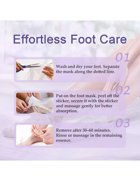 Mascarilla Exfoliante para Pies Genérico - 5 Paquetes con Urea y Lavanda