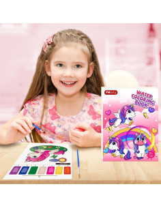Conjunto de Pintura Acuarela YMluky Unicornio para Niños 2