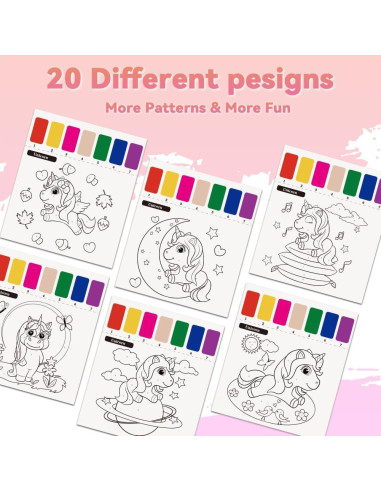 Conjunto de Pintura Acuarela YMluky Unicornio para Niños