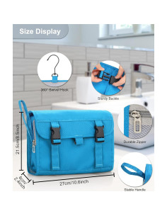 Bolsa de Aseo Colgante Relavel Grande Impermeable Azul 2