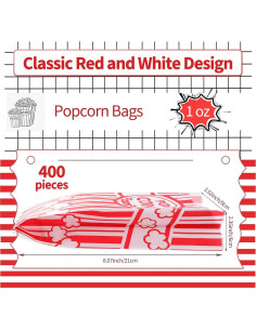 Bolsas de Palomitas VOISEN 400 Paquetes 21x9x5.7cm 2