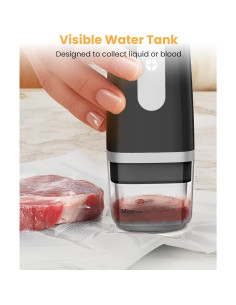 Sellador al Vacío FEPPO S30-B Compacto Negro con 30 Bolsas 2