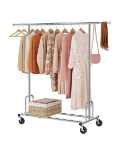 Soporte de Ropa Plegable Tajsoon Cromo Ajustable 113.4 kg