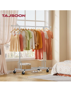 Soporte de Ropa Plegable Tajsoon Cromo Ajustable 113.4 kg 2
