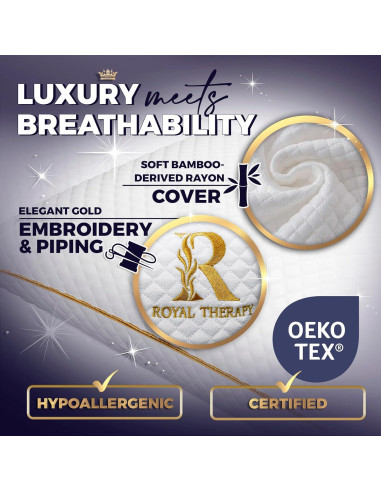 Almohadas de Espuma con Memoria Royal Therapy Reina 4-Pack