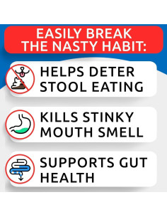 No Poo Chews para Perros - Deterrente de Coprofagia 120Ct 2