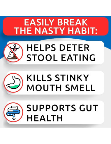 No Poo Chews para Perros - Deterrente de Coprofagia 120Ct