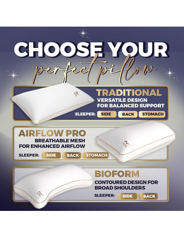 Almohadas de Espuma con Memoria Royal Therapy Reina 4-Pack