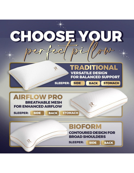 Almohadas de Espuma con Memoria Royal Therapy Reina 4-Pack