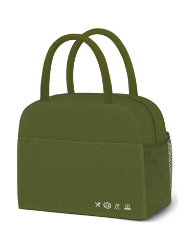 Bolsa de Almuerzo Reutilizable DALINDA Verde Militar 9.5L