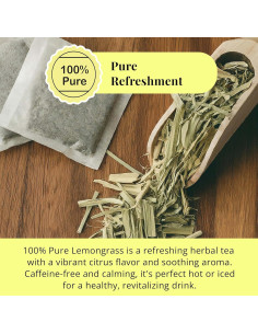 Bolsitas de Té de Hierba Limón Akshit - 75 Unidades, Sin Cafeína 2