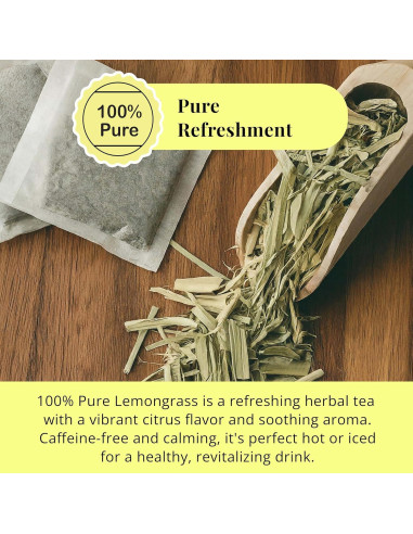 Bolsitas de Té de Hierba Limón Akshit - 75 Unidades, Sin Cafeína