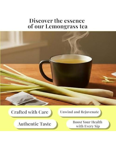 Bolsitas de Té de Hierba Limón Akshit - 75 Unidades, Sin Cafeína