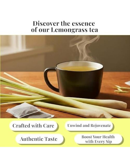 Bolsitas de Té de Hierba Limón Akshit - 75 Unidades, Sin Cafeína