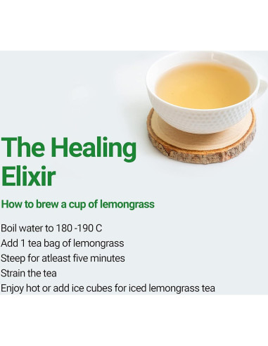 Bolsitas de Té de Hierba Limón Akshit - 75 Unidades, Sin Cafeína