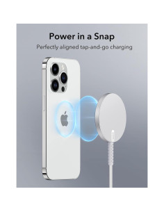 Cargador Inalámbrico ESR MagSafe Paquete de 2 Plata 15W 2