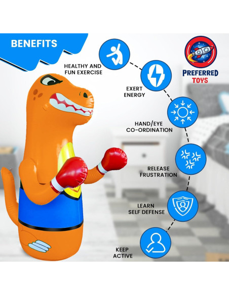 Saco de Boxeo Inflable para Niños Preferred Toys 121 cm