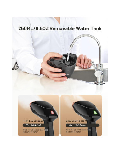 Vaporizador de Ropa KEENSTAR 1500W Portátil 250ml 30s