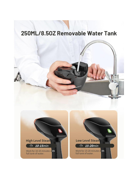 Vaporizador de Ropa KEENSTAR 1500W Portátil 250ml 30s