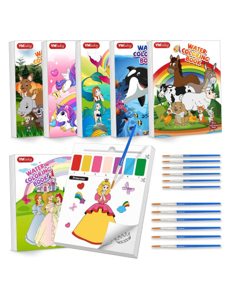 Set de Pintura Acuarela para Niños YMluky - 6 Libros