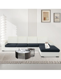 Funda de Cojín Impermeable MAXIJIN 4 Piezas Sofá Seccional Gris 2