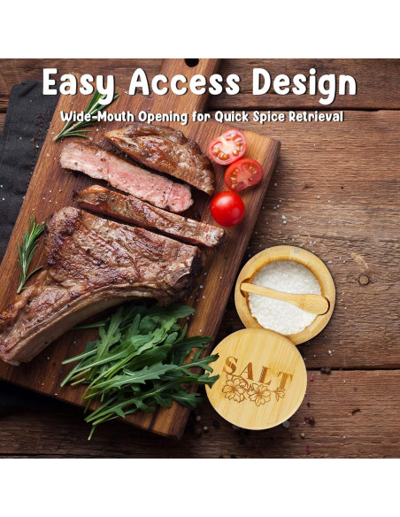 Caja de Sal de Bambú Loscarol con Tapa Giratoria 170g