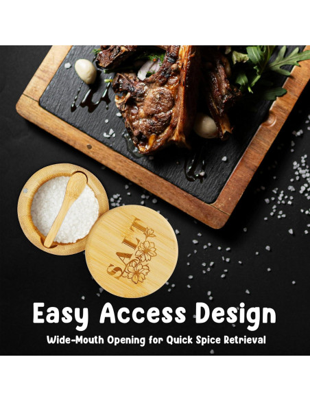 Caja de Sal de Bambú Loscarol con Tapa Giratoria 170g