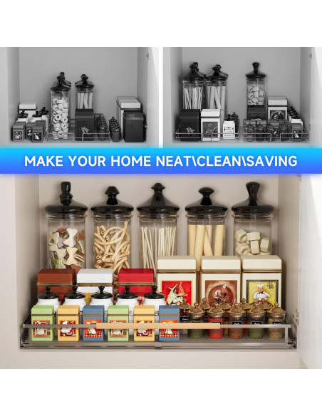 Organizador Expandible de Gabinete jkxoo 2 Paquetes 36.83-64.77 cm