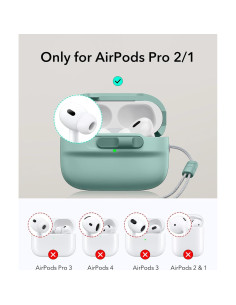 Funda ESR para AirPods Pro 2/1 Gen Verde, MagSafe 2