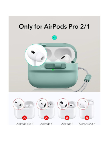 Funda ESR para AirPods Pro 2/1 Gen Verde, MagSafe