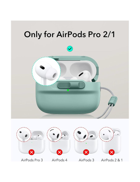 Funda ESR para AirPods Pro 2/1 Gen Verde, MagSafe