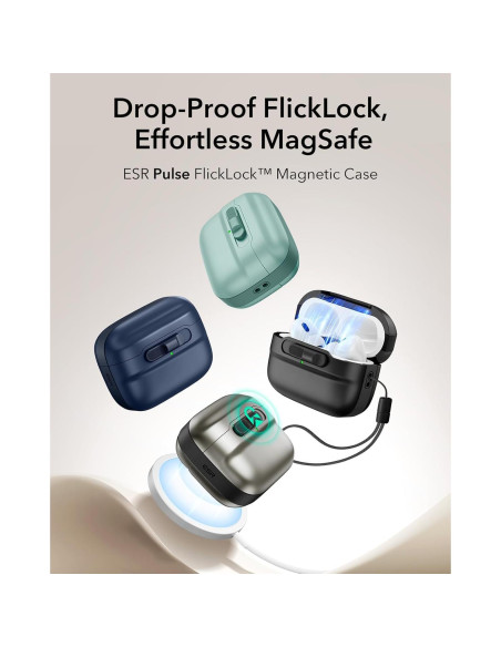 Funda ESR para AirPods Pro 2/1 Gen Verde, MagSafe