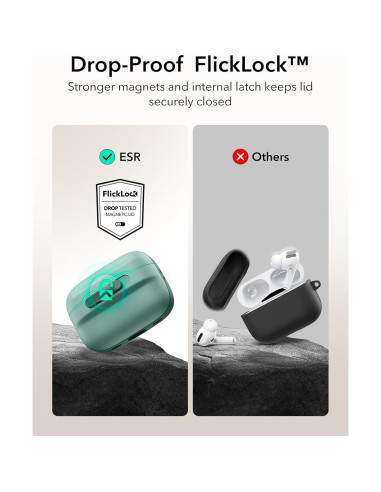 Funda ESR para AirPods Pro 2/1 Gen Verde, MagSafe