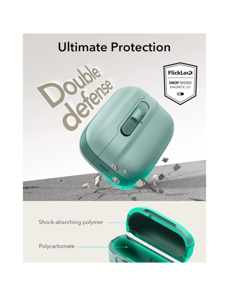 Funda ESR para AirPods Pro 2/1 Gen Verde, MagSafe