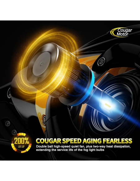 Bombillas de Luz de Niebla Cougar Motor 9005 H11 - Paquete de 4