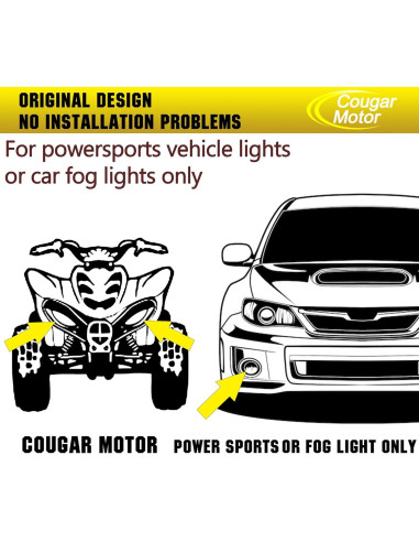 Bombillas de Luz de Niebla Cougar Motor 9005 H11 - Paquete de 4