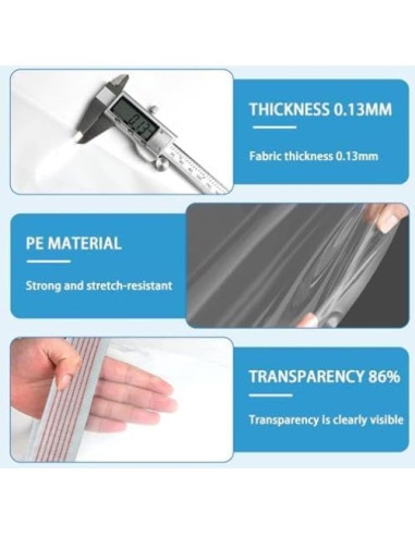 Lona Transparente Resistente al Agua 2.13x2.74m Welacymet