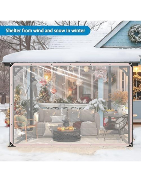 Lona Transparente Resistente al Agua 2.13x2.74m Welacymet