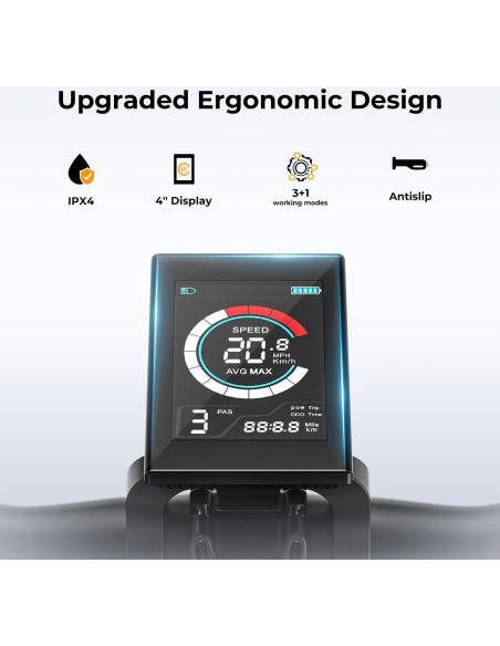 Bicicleta Eléctrica Jasion EB5 750W 26" 7 Velocidades Azul