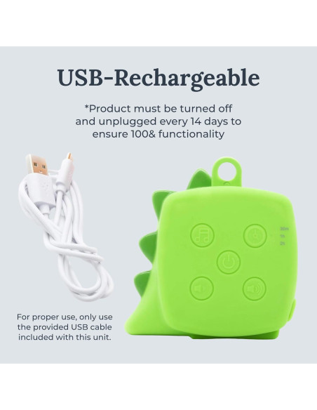 Yogasleep Pocket Baby Soother Dinosaurio - Ruido Blanco 6 Sonidos