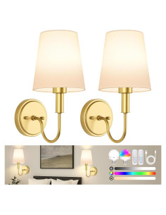 Aplique de Pared Inalámbrico Odnora LED RGB Recargable - Juego de 2