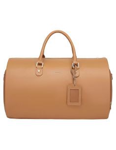 Bolsa de Ropa Colgante Modoker 2 en 1 de Cuero PU Café