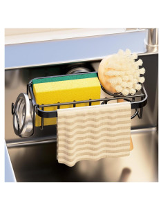 Soporte para Esponjas TAILI 4 en 1 con Ventosa - Negro