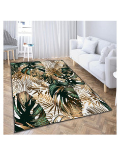 Alfombra Antideslizante Ansouyi 152x213 cm Verde Tropical