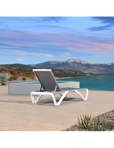 Silla de Tumbona Reclinable PURPLE LEAF Gris Claro 1 Silla