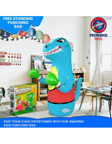 Saco de Boxeo Inflable Dinosaurio - Preferred Toys 121 cm