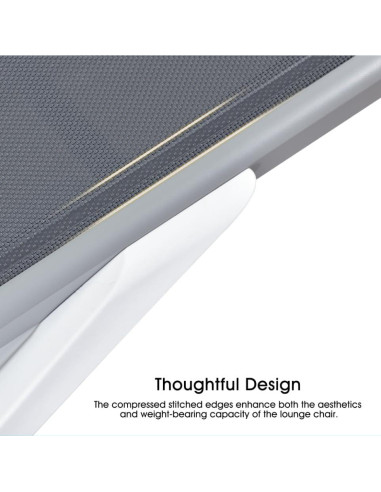 Silla de Tumbona Reclinable PURPLE LEAF Gris Claro 1 Silla