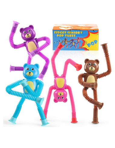 Juguete Sensorial Oso Witmelt con Ventosa Telescópica 4 Pcs