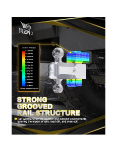 Enganche de Remolque Ajustable Reno 4" Elevación 12500 LBS 2